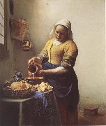 VERMEER VAN DELFT, Jan The Milkmaid oil painting reproduction